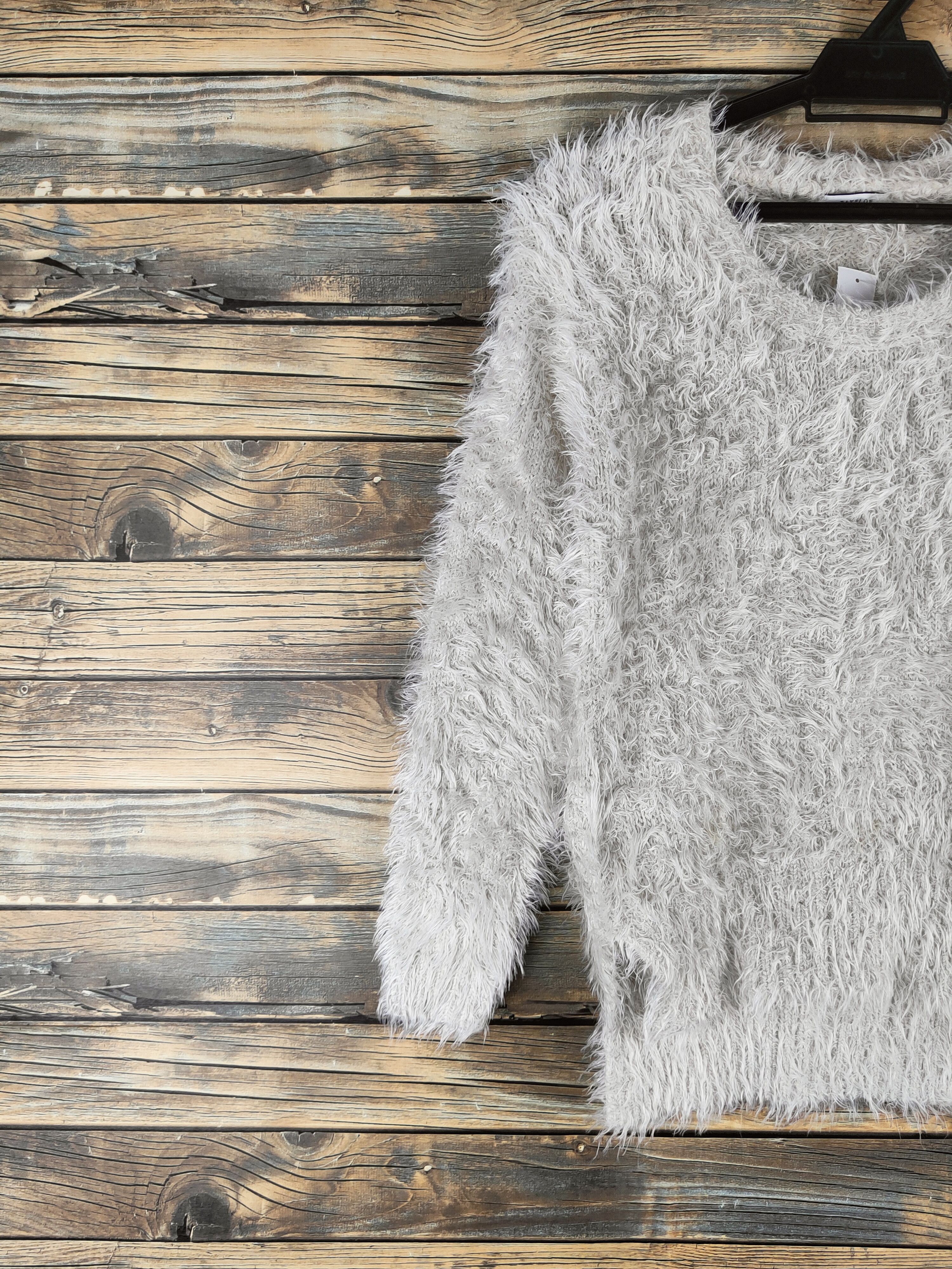 Japanese Brand DL Bayflow Ivory Fur Mohair Knitwear #46-464 Size S / US 4 / IT 40 - 3 Thumbnail