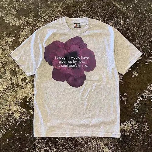 Vintage Fujita x Jinno Gray casual retro floral print cotton t-shirt Size US M / EU 48-50 / 2 - 1 Thumbnail