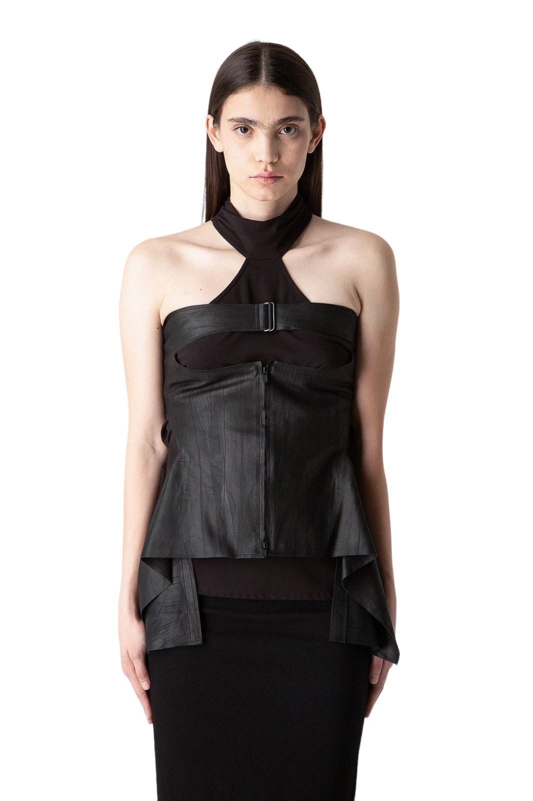 Yohji Yamamoto $1690 Goat Leather Wrap Corset Size M / US 6-8 / IT 42-44 - 1 Thumbnail