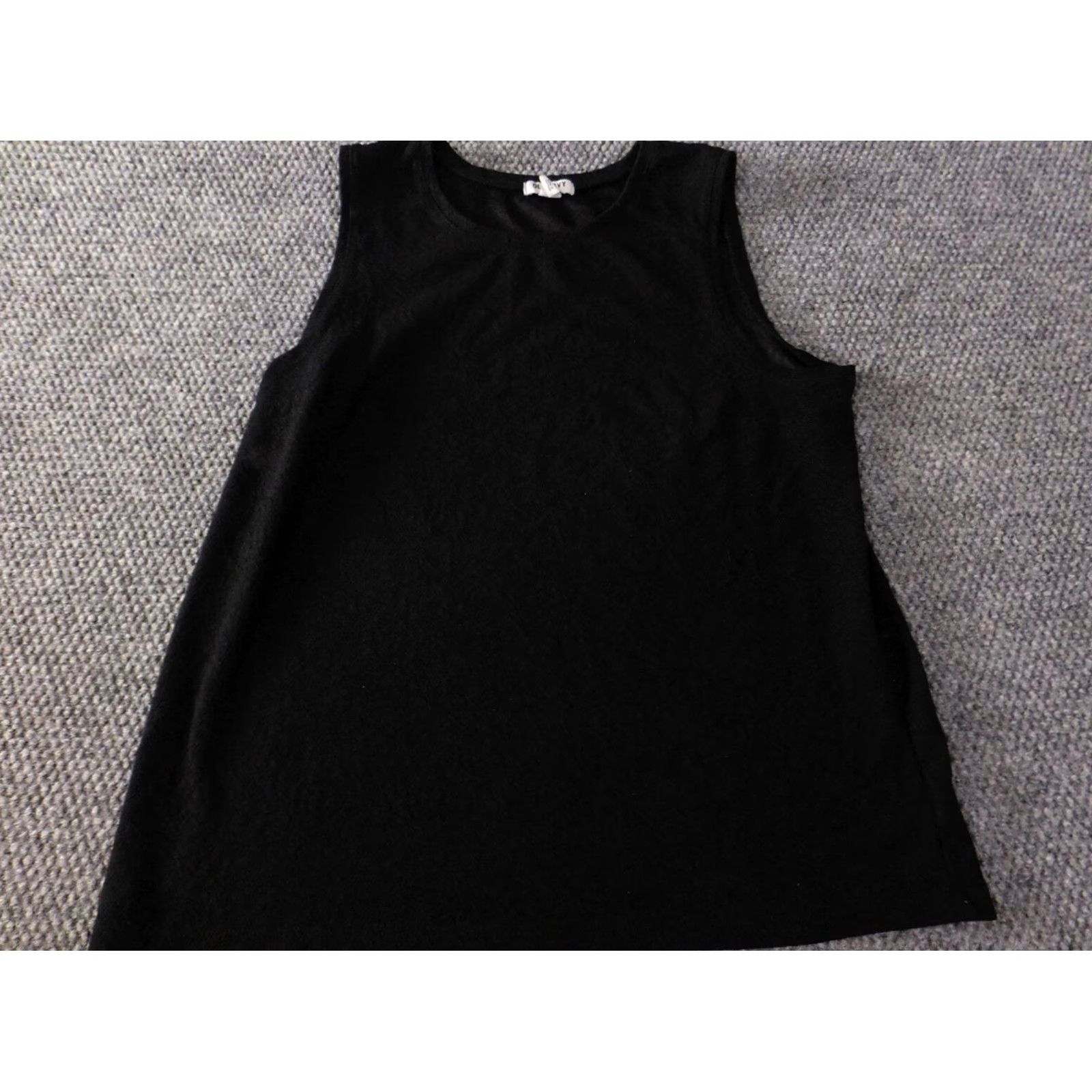 Old Navy Old Navy Blouse Womens L Black Floral Sleeveless V-Neck Pullover Stretch Casual Regular Fit Size L / US 10 / IT 46 - 2 Thumbnail