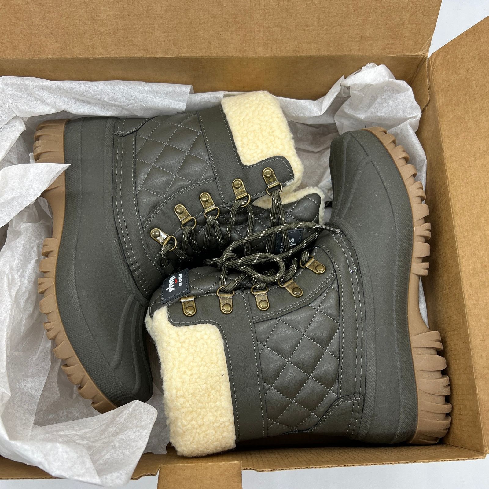 Other Cougar Waterproof Winter Boots Size 7Wide Green Olive Size US 7 / IT 37 - 3 Thumbnail