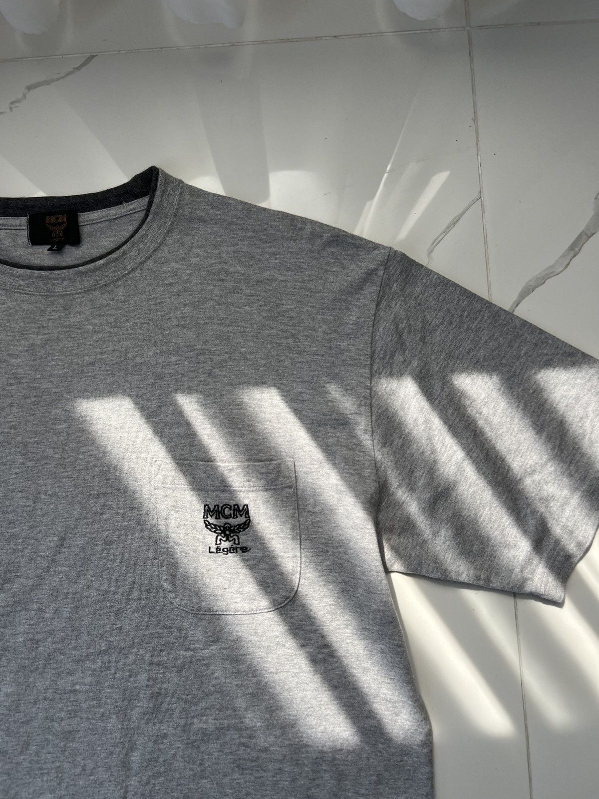 MCM × Vintage 90's MCM LEGERE RETRO POCKET LOGO Y2K TEE AVANT-GARDE Size US M / EU 48-50 / 2 - 2 Thumbnail