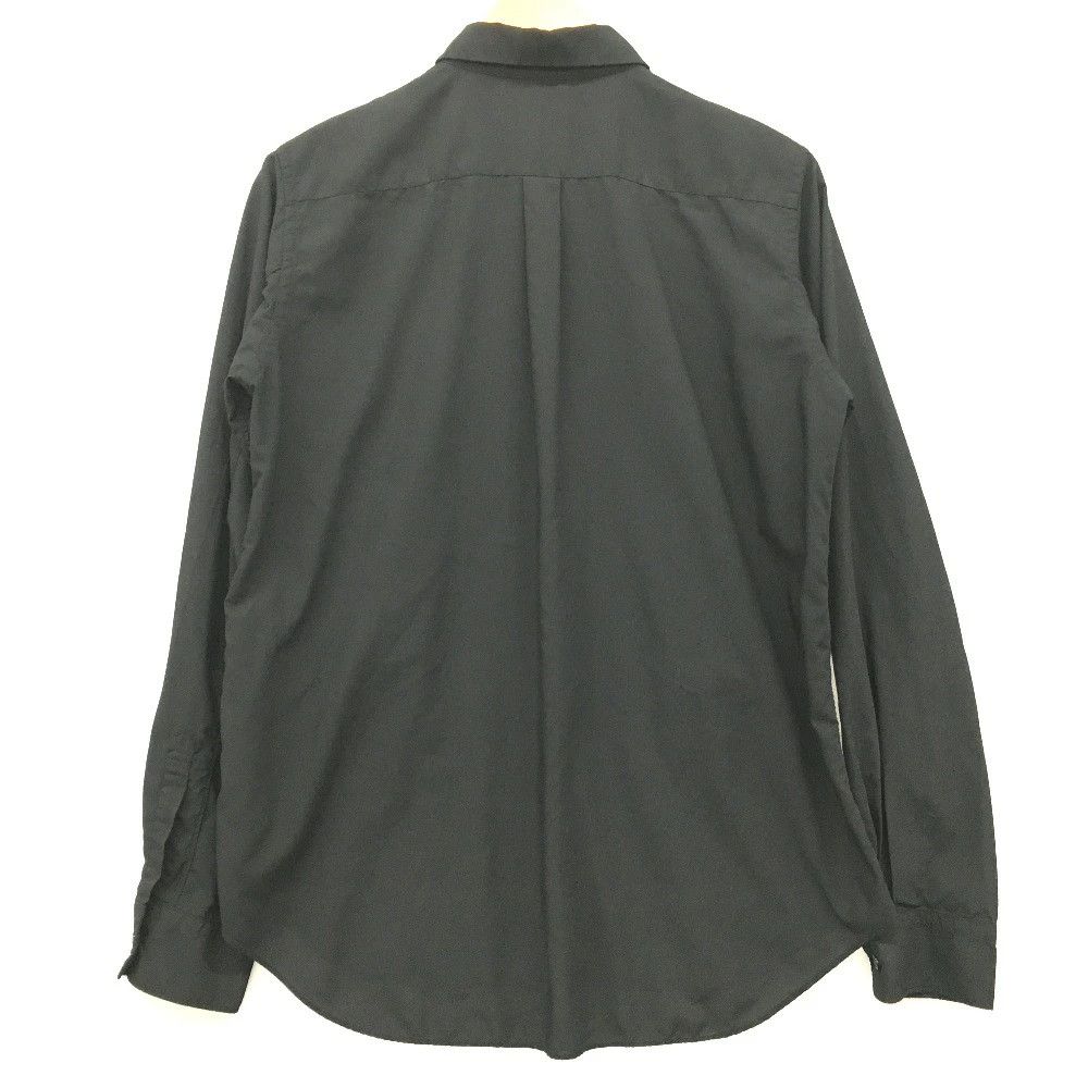 Comme des Garcons Black Shirt Belted Long Sleeve Button Up Plain Black Size US M / EU 48-50 / 2 - 2 Thumbnail