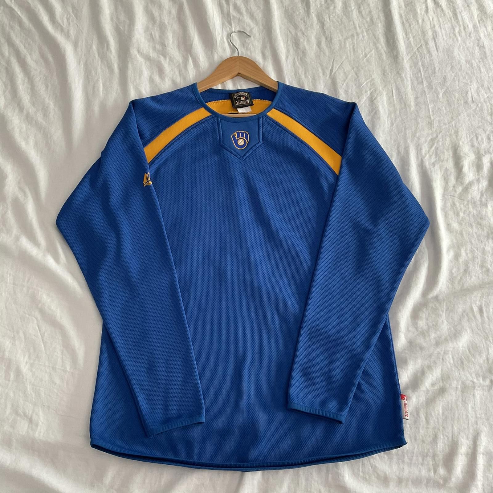 Cooperstown Collection VTG y2k Milwaukee Brewers embroidered long sleeve pullover M Size US M / EU 48-50 / 2 - 3 Thumbnail