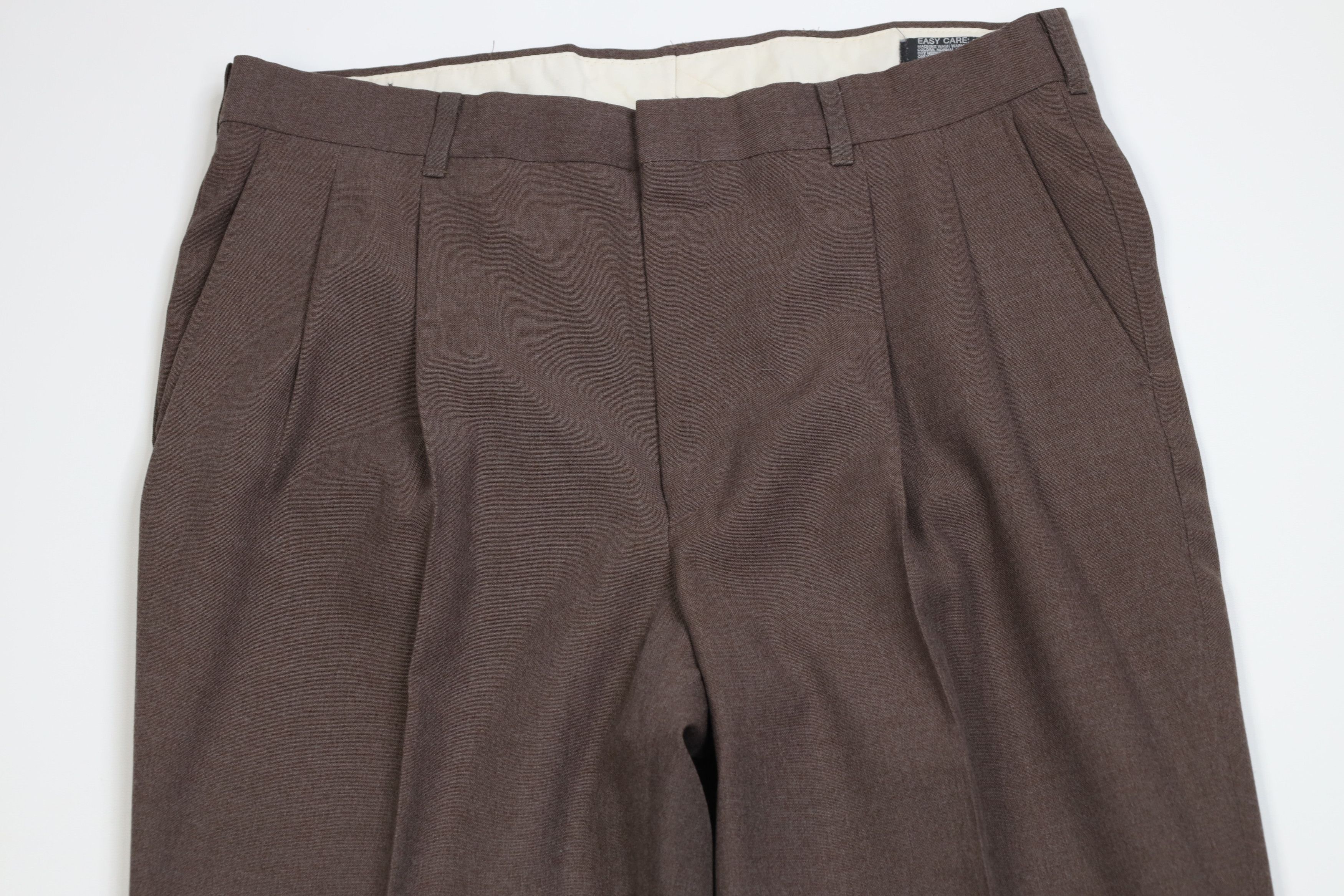 Vintage Vintage 70s Streetwear Wool Blend Wide Leg Chino Pants USA Size US 34 / EU 50 - 2 Thumbnail