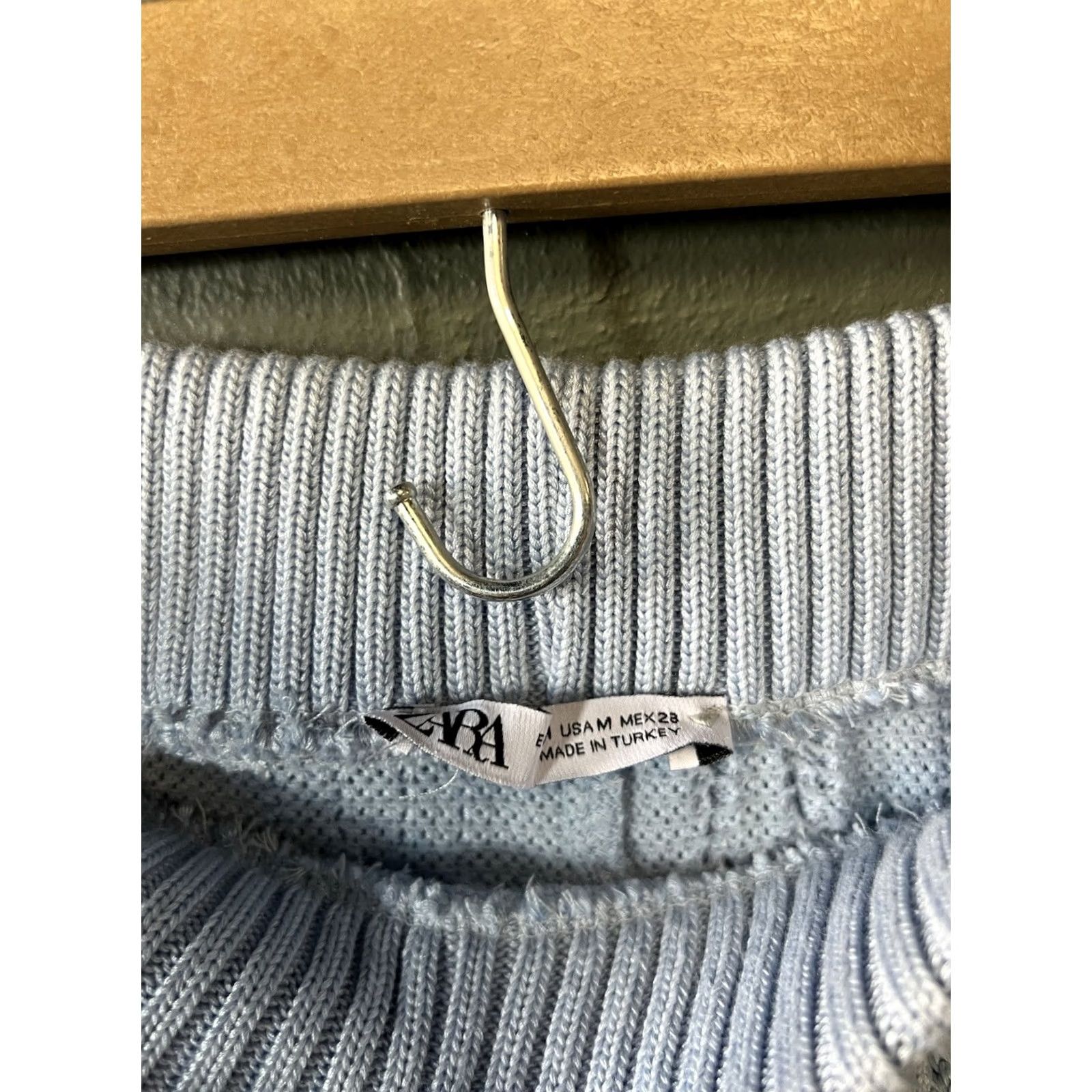 Zara Zara Womens Blue Knit Short Shorts Pull On Size M Regular Sweat Knit For Women Boys Girls Mens Size 32" / US 10 / IT 46 - 3 Thumbnail