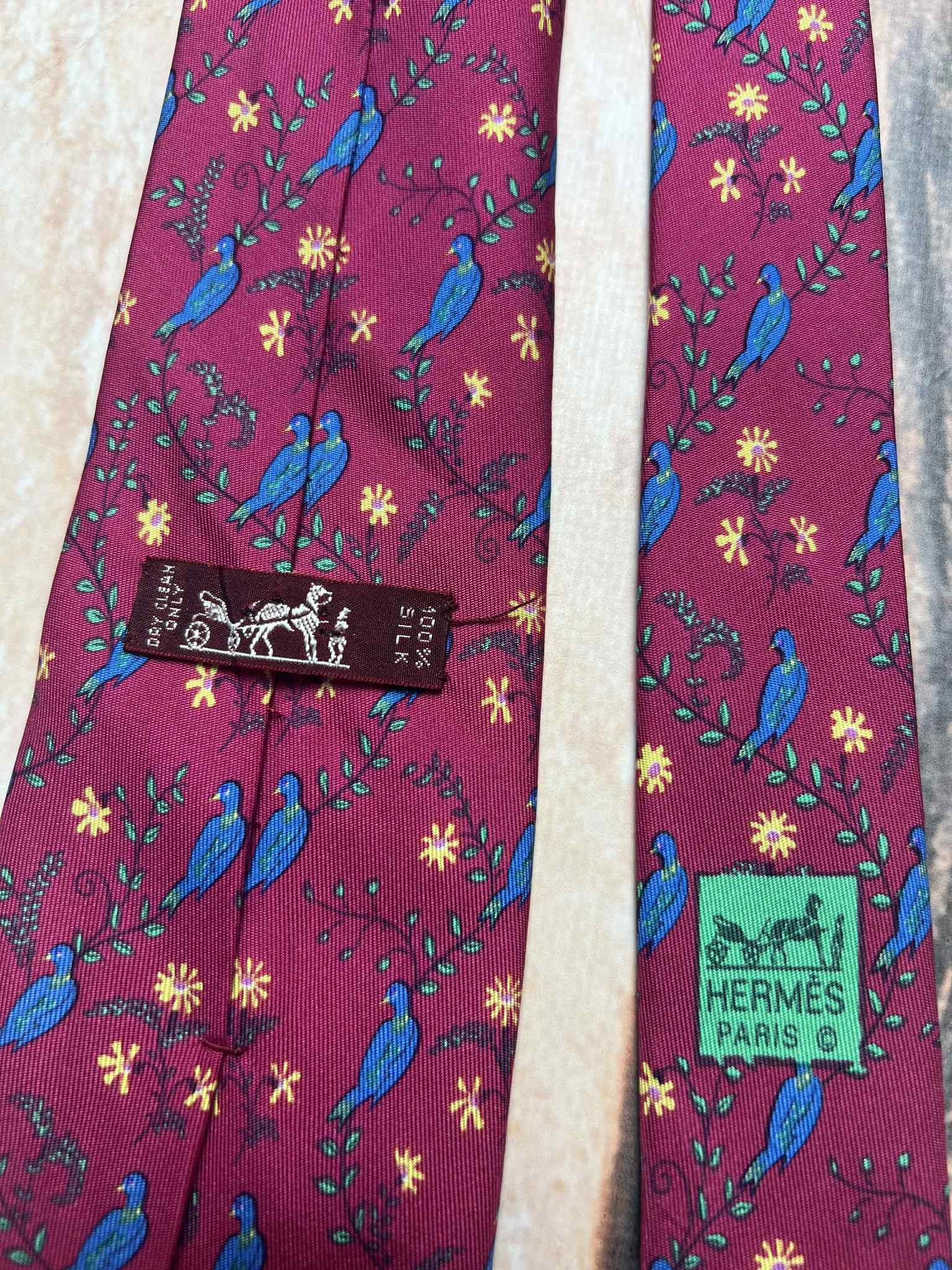 Hermes Hermes of Paris Silk Tie 7185 UA vintage Size ONE SIZE - 4 Thumbnail