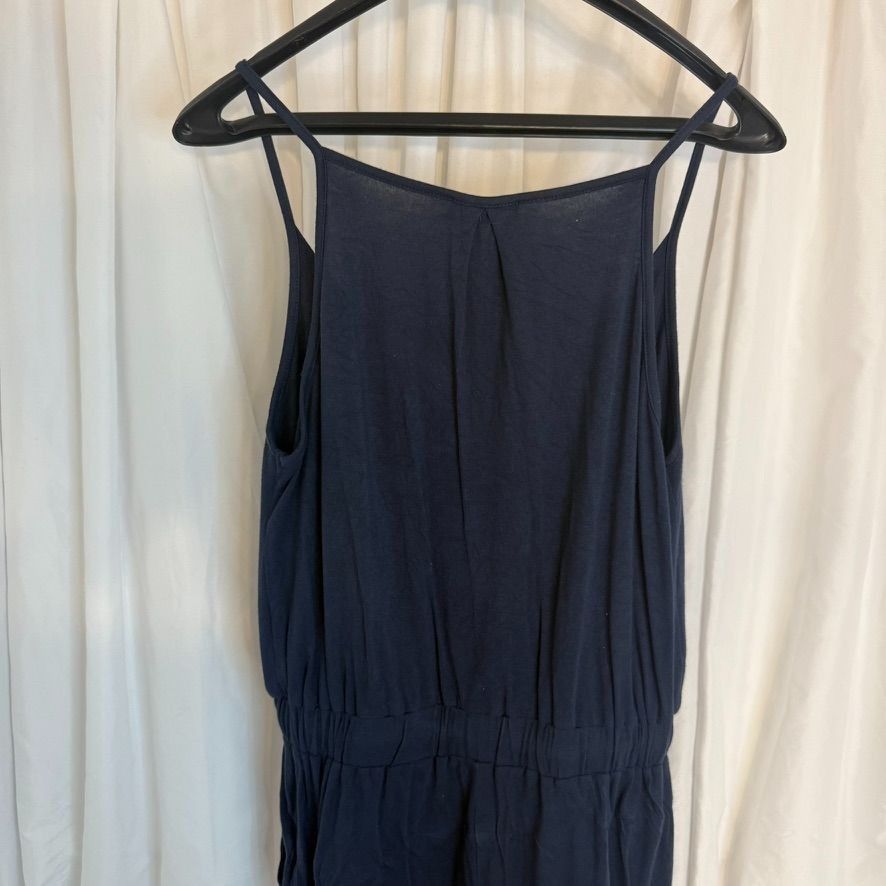 Other Bluivy Navy Surplice Jersey Jumpsuit Adjustable Waist Tie & Size 27" / US 4 / IT 40 - 8 Thumbnail
