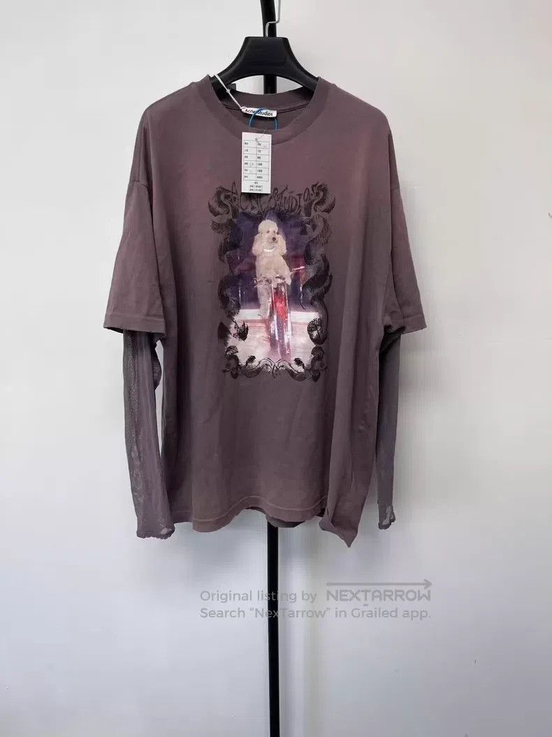 Acne Studios Acne Studios Sleeve Design Aged Printed Pattern T-Shirt, L Size M / US 6-8 / IT 42-44 - 1 Thumbnail