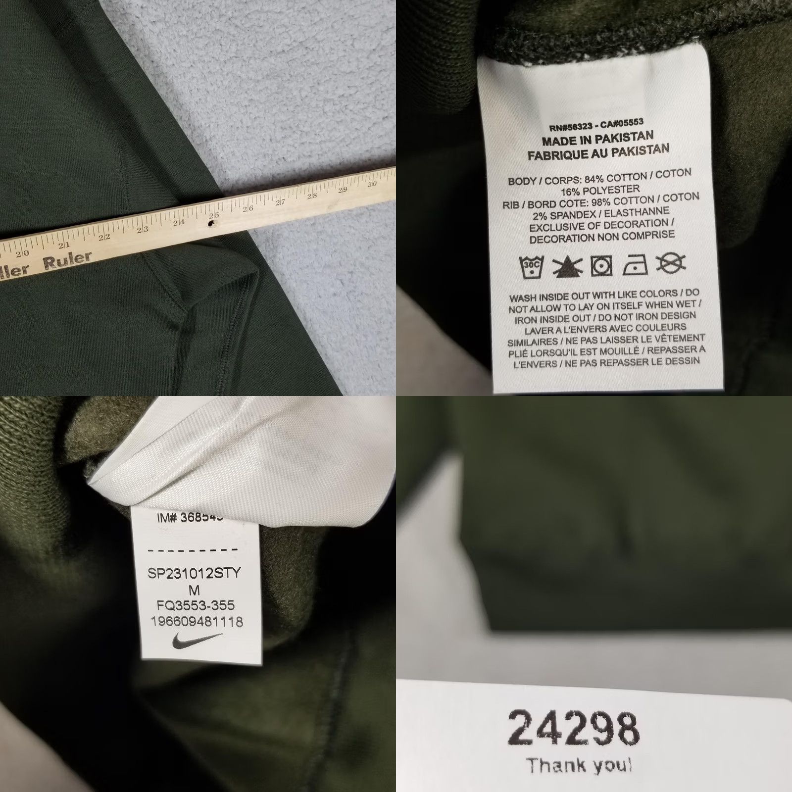 Nike NOCTA Sweatshirt Mens M Crewneck Pullover Green Nike Drake FQ3553-355 Size US M / EU 48-50 / 2 - 8 Thumbnail