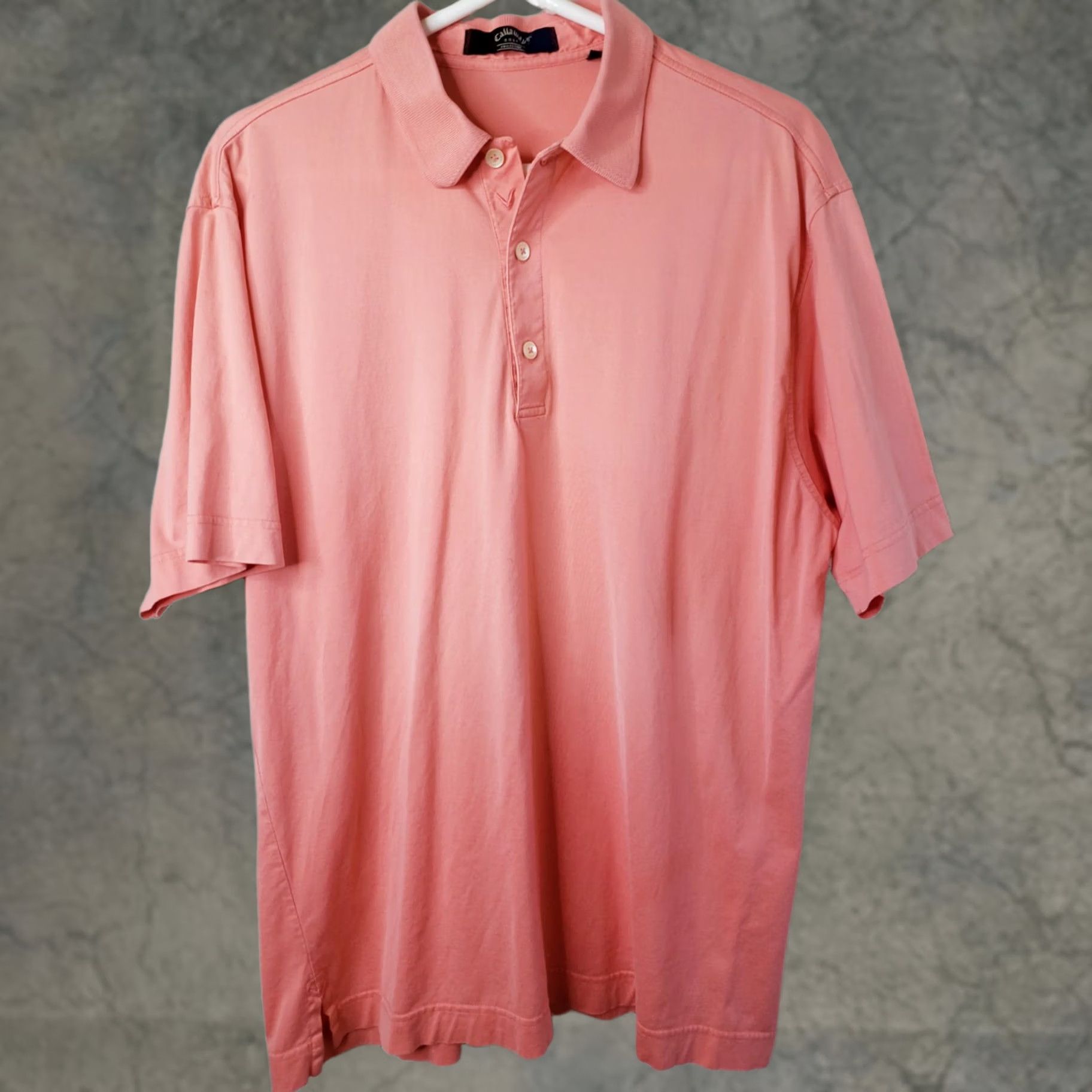 Callaway CALLAWAY Mens Golf Shirt L Large Pink Short Sleeve Polyester Size US L / EU 52-54 / 3 - 1 Thumbnail