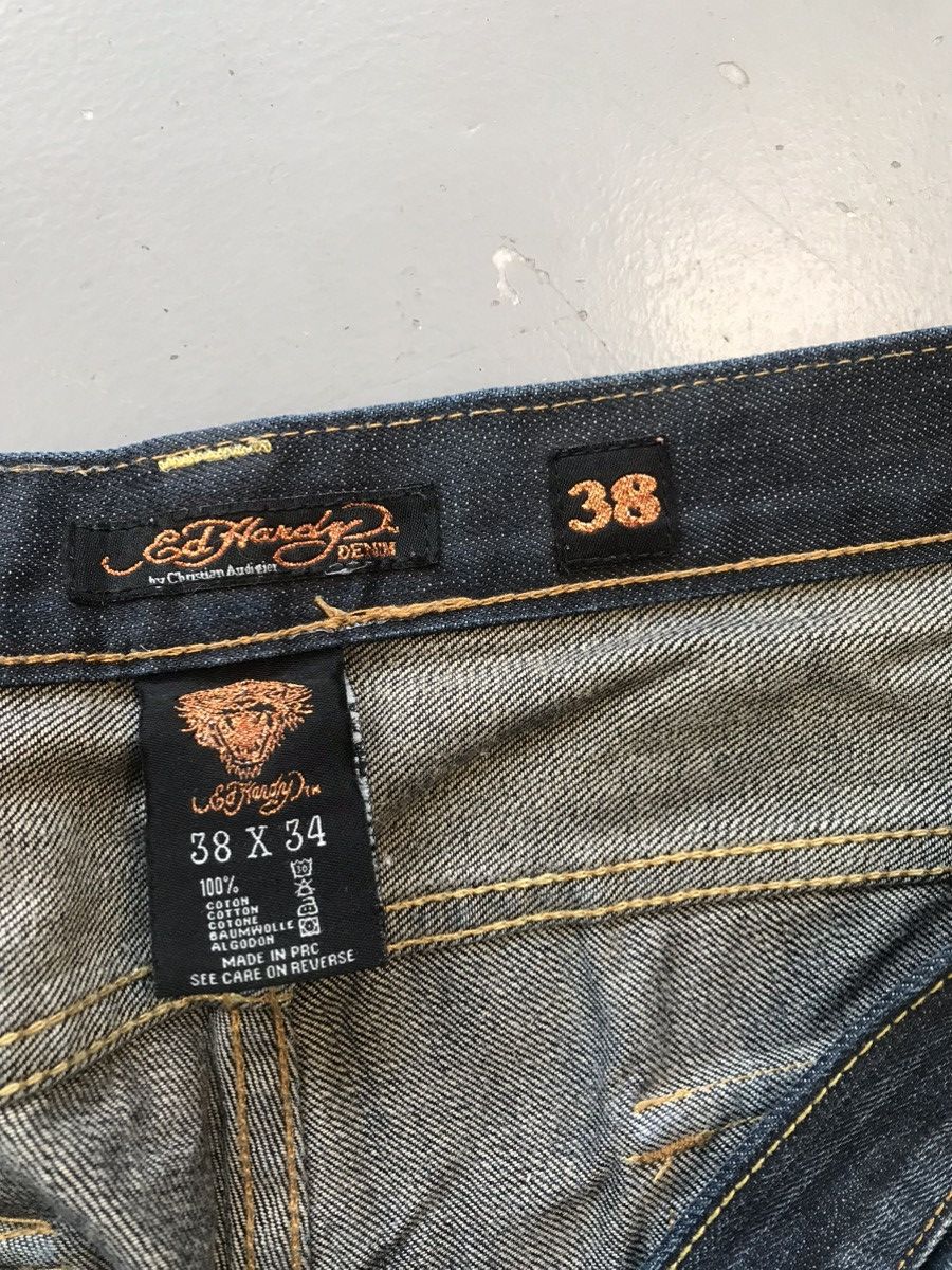 Ed Hardy × Vintage Rare vintage Edhardy straight fit denim Size US 40 / EU 56 - 7 Thumbnail