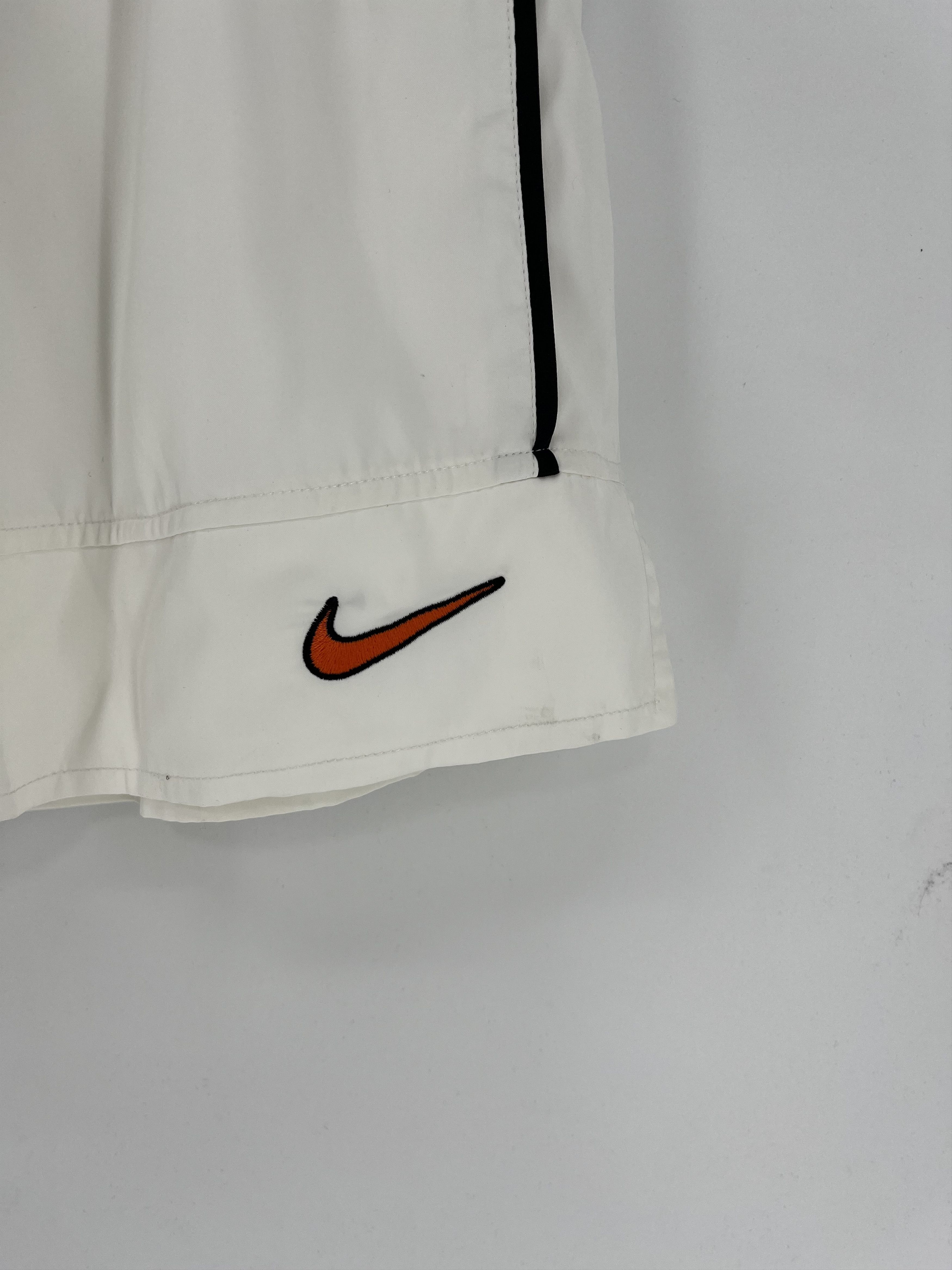 Nike × Vintage 90s Vintage Nike Black Nylon Mini Swoosh Shorts Travis Style Size US 36 / EU 52 - 4 Thumbnail