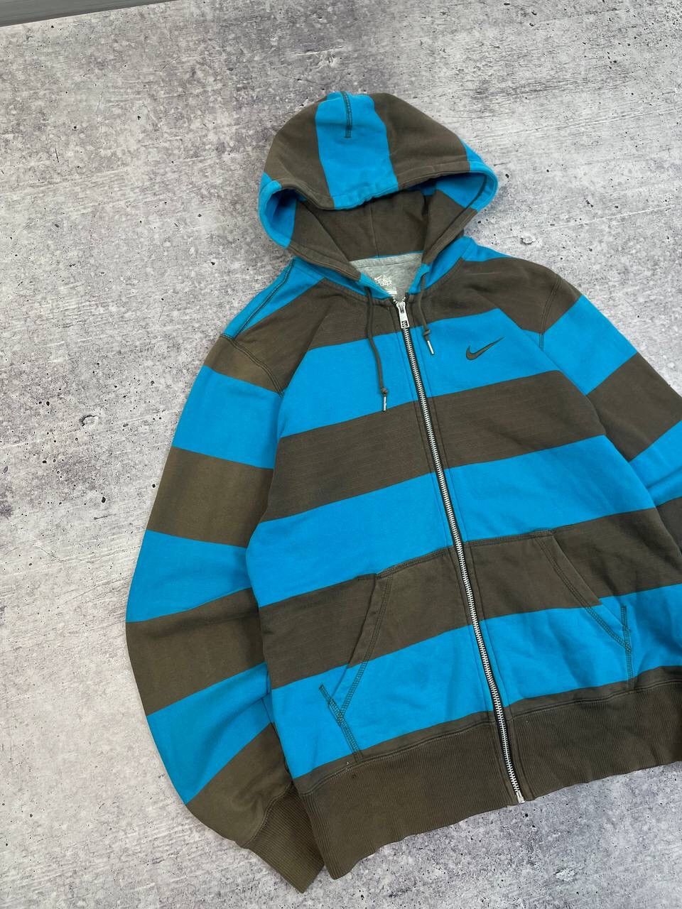 Nike Vintage Nike Stripped Zip Up Hoodie Y2K Size US XL / EU 56 / 4 - 2 Thumbnail