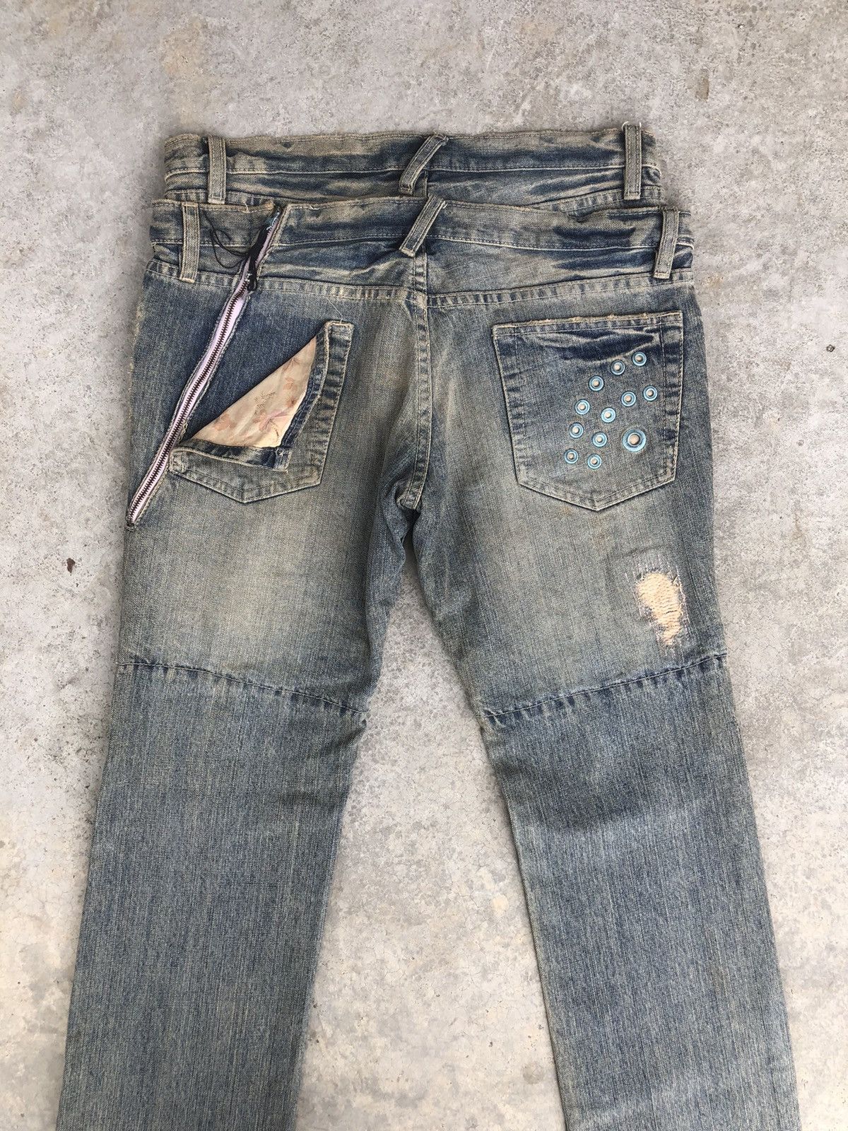 PPFM PPFM Double Waist Distressed Jeans Size US 32 / EU 48 - 10 Thumbnail