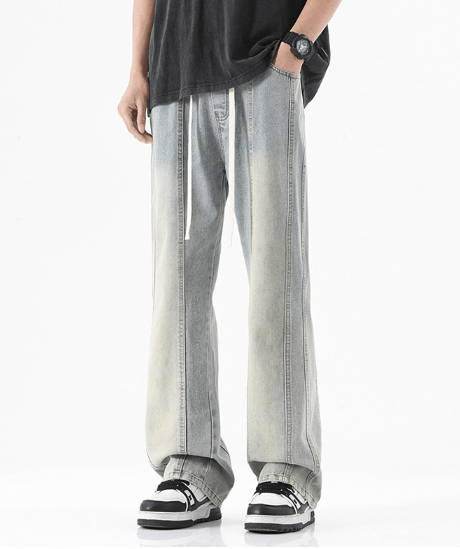 Japanese Brand × Jean American retro slim drawstring high street bootcut jeans Size US 32 / EU 48 - 1 Thumbnail