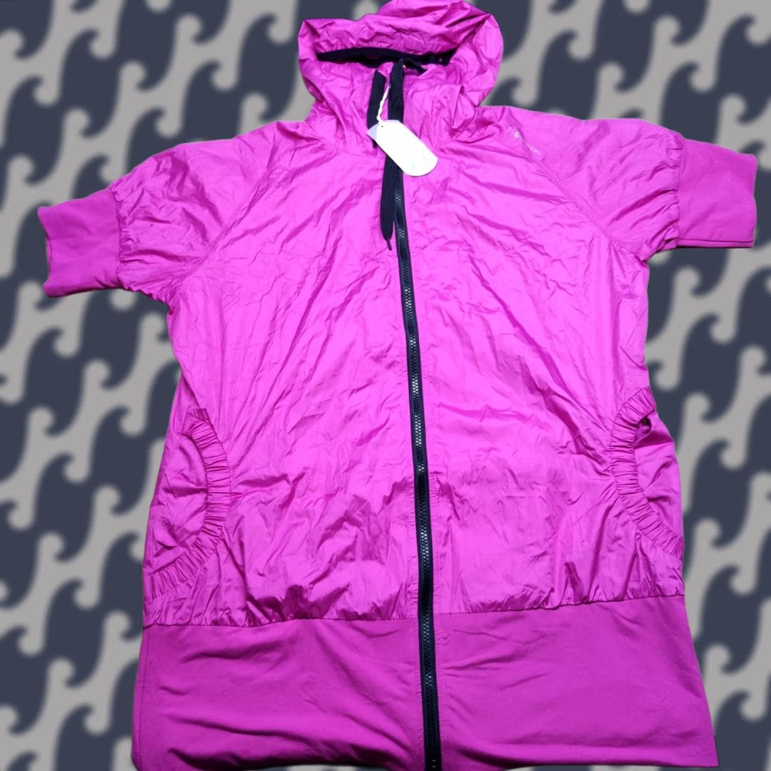 Vintage Stormberg Womens Jacket Pink Short Sleeves Full Zip Hooded Running Solvik Size L Size 36" / US 14 / IT 50 - 1 Thumbnail