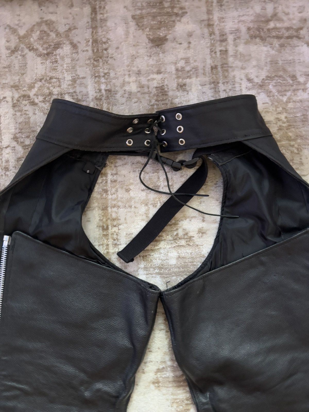 Vintage Vintage black real leather chaps Size US 31 - 11 Thumbnail