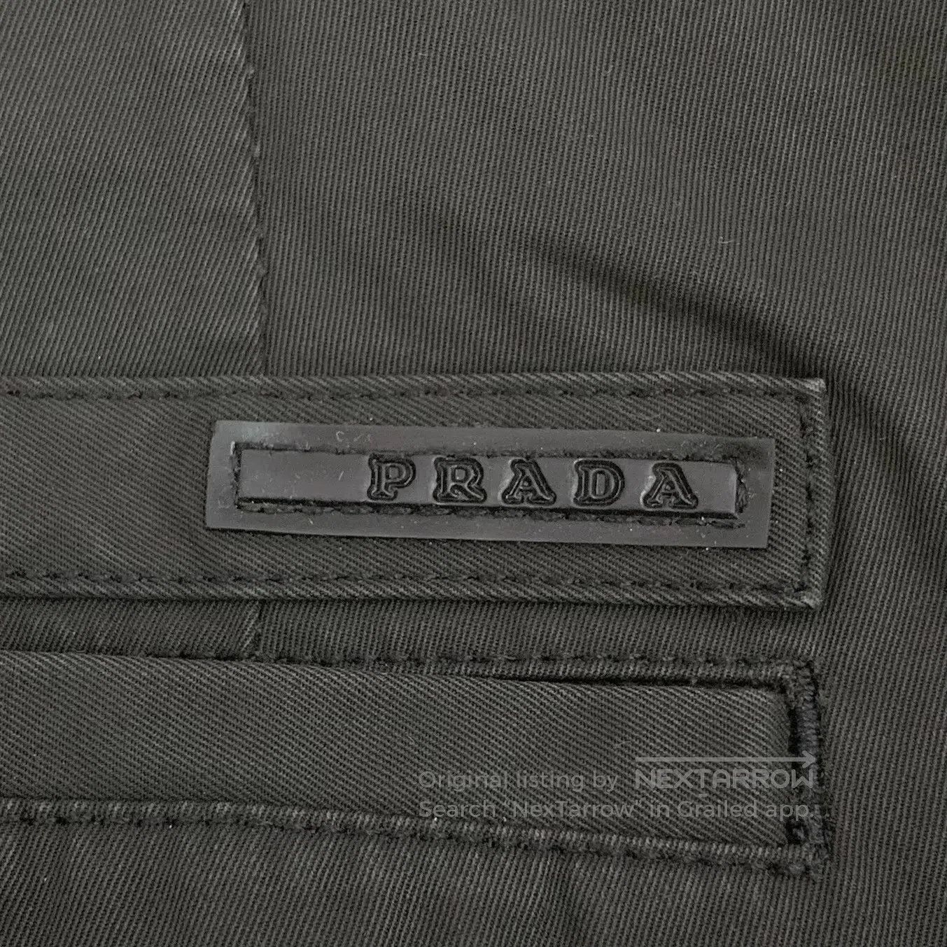 Prada Prada Black Cotton Casual Pants| Size US 36 / EU 52 - 6 Thumbnail