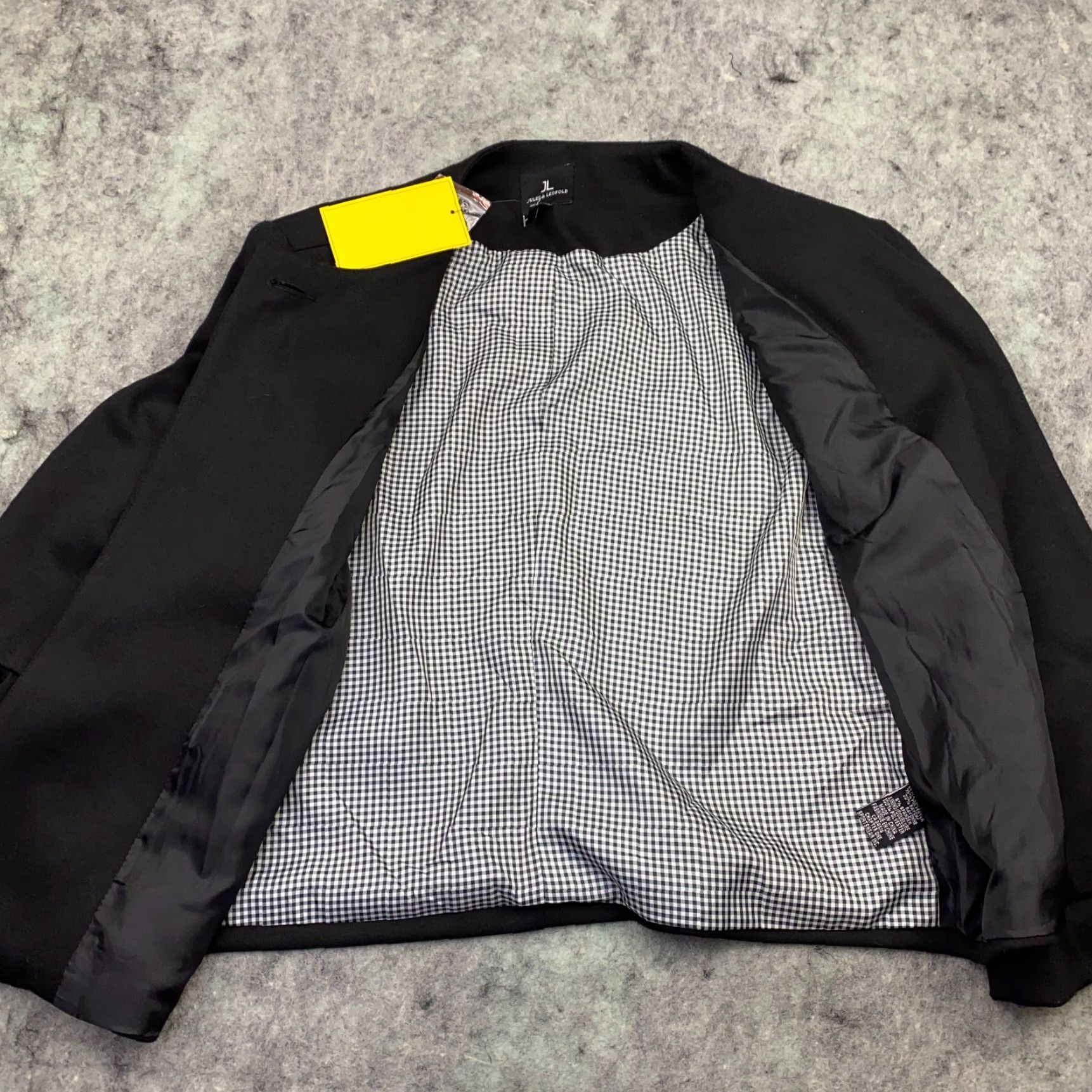 Vintage Jules & Leopold Womens Jacket Small Black Open Front Casual Blazer Coat Stretch Button Size S / US 4 / IT 40 - 4 Thumbnail