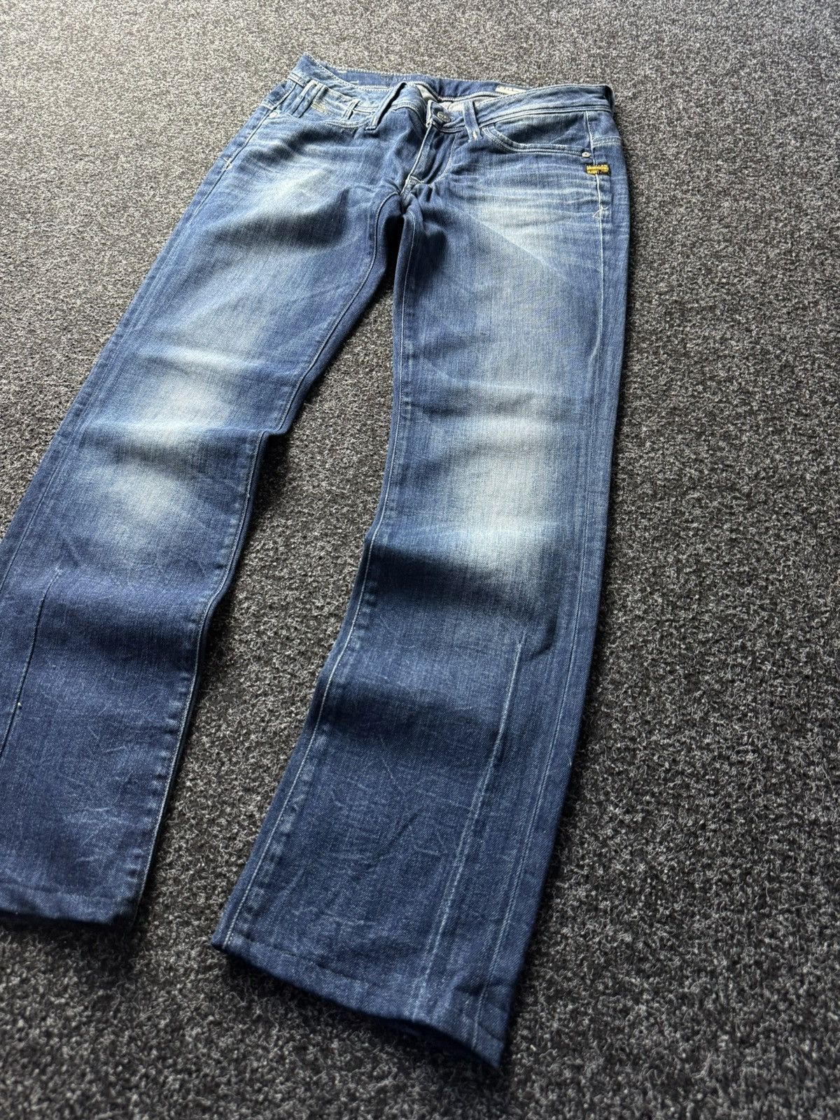 G-Star × Japanese Brand G-Star RAW GS01 3301 Distressed Straight Jeans Size 30" / US 8 / IT 44 - 3 Thumbnail