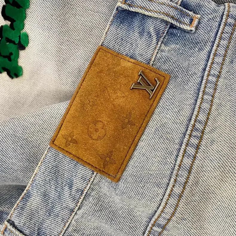 Louis Vuitton LV Classic Print Denim Jeans Size 30. Size US 30 / EU 46 - 6 Thumbnail