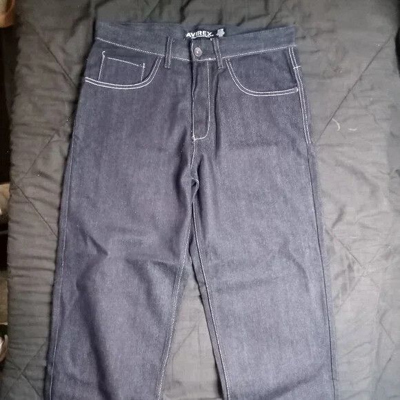 Avirex × Vintage Deadstock Vintage Y2K Avirex Baggy Denim Jeans Size US 32 / EU 48 - 2 Thumbnail