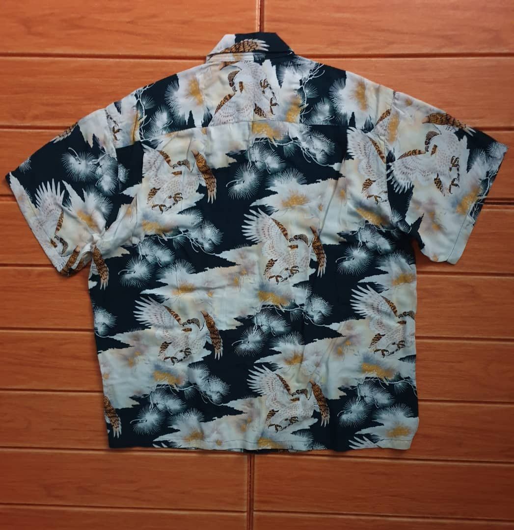 Japanese Brand This men Eagle yakuza style Japanese Hawaiian shirt Size US XL / EU 56 / 4 - 3 Thumbnail