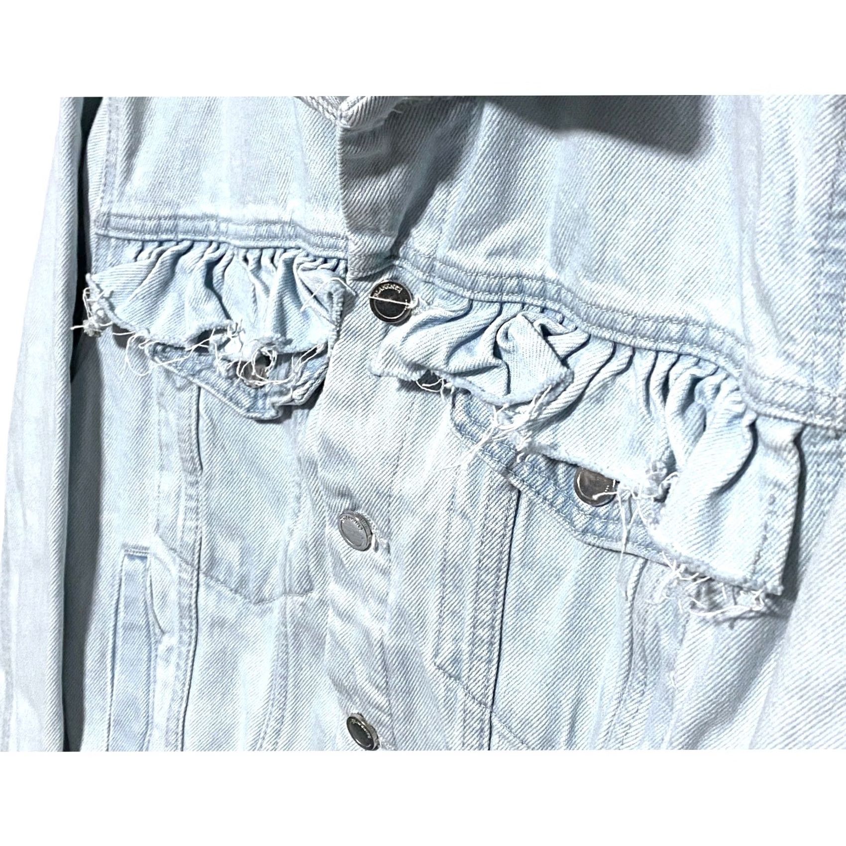 Vintage Blank NYC Sign Your Name Light Wash Denim Jean Jacket XL Feminine Leather? Size 40" / US 18 - 3 Thumbnail