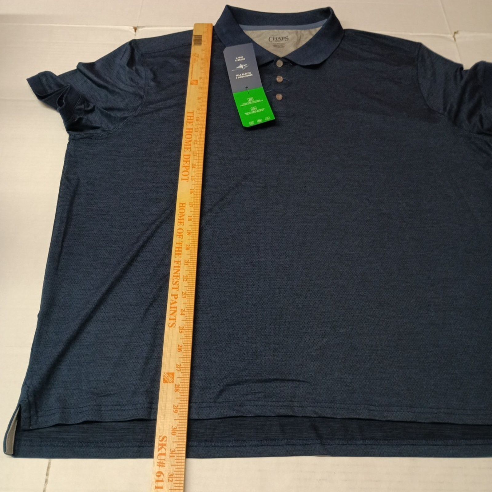 Chaps Chaps Golf Core Polo Shirt Men's 3XL Blue 4-Way Stretch Size US XXL / EU 58 / 5 - 6 Thumbnail