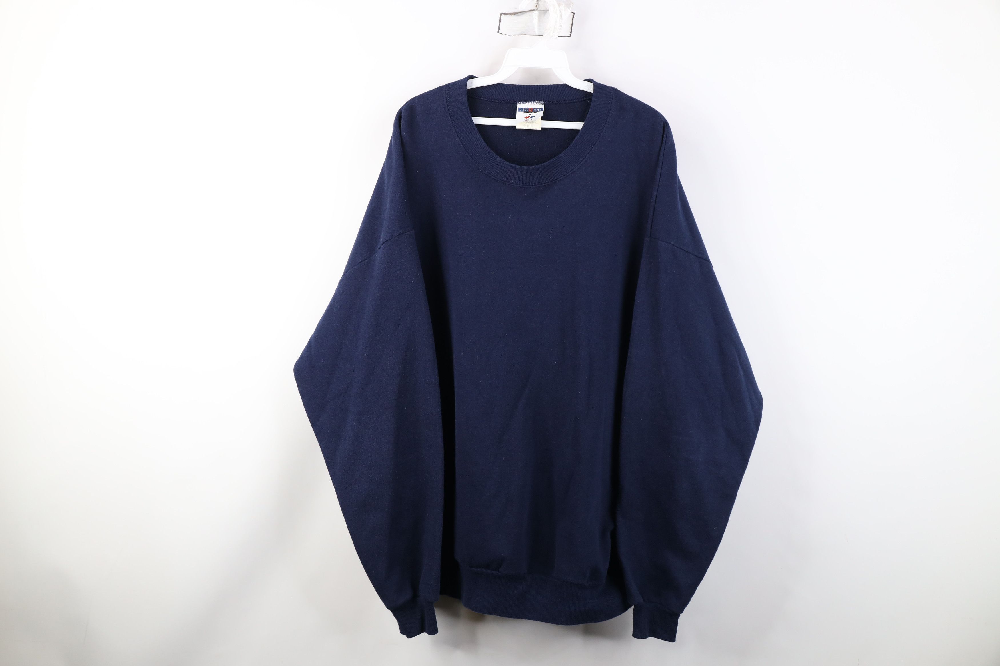 Vintage Vintage 90s Streetwear Heavy Crewneck Sweatshirt Navy Blue Size US XXL / EU 58 / 5 - 1 Thumbnail