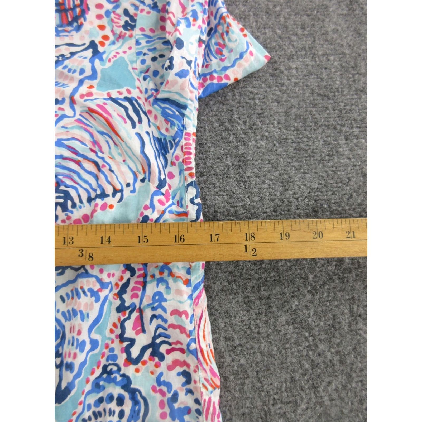 Lilly Pulitzer Lilly Pulitzer Shirt Dress Womens Small Multicolor Seashell Print Button Tunic Size S / US 4 / IT 40 - 4 Thumbnail
