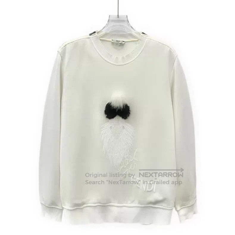 Fendi Fendi White Karl Lagerfeld Signature Cartoon Embroidered L Size XS / US 0-2 / IT 36-38 - 1 Thumbnail