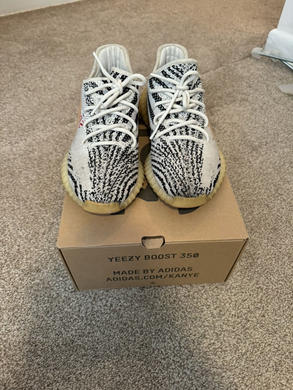 Adidas Yeezy 350 Zebra Size 9 V2 2017 Size US 9 / EU 42 - 1 Thumbnail