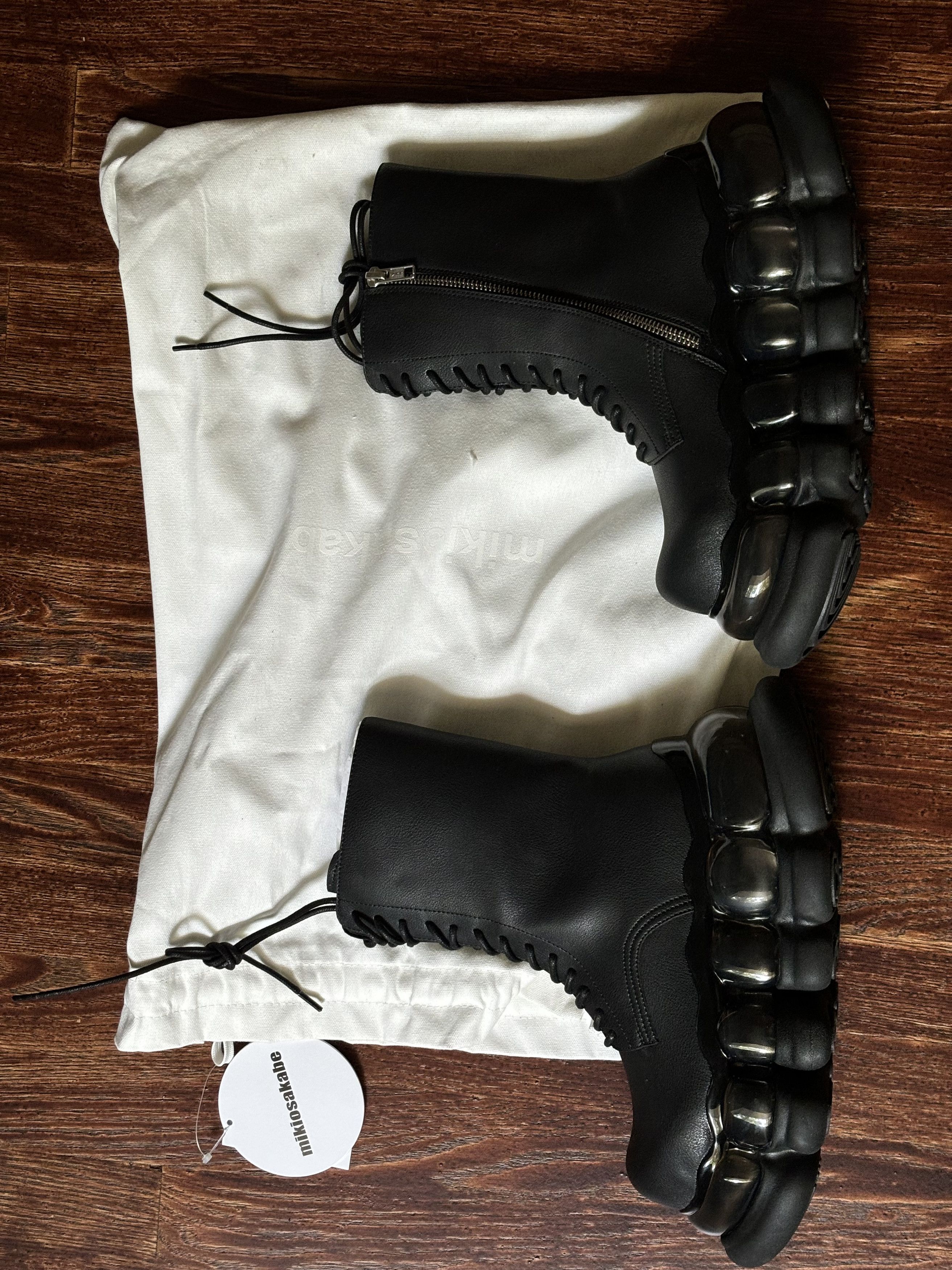 Japanese Brand MIKIO SAKABE “Jewelry” Ark Boots Black - 37 Size US 7 / IT 37 - 2 Thumbnail
