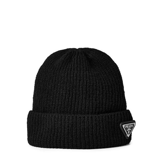 Prada Men'S Wool Badge Logo Beanie Size ONE SIZE - 1 Thumbnail