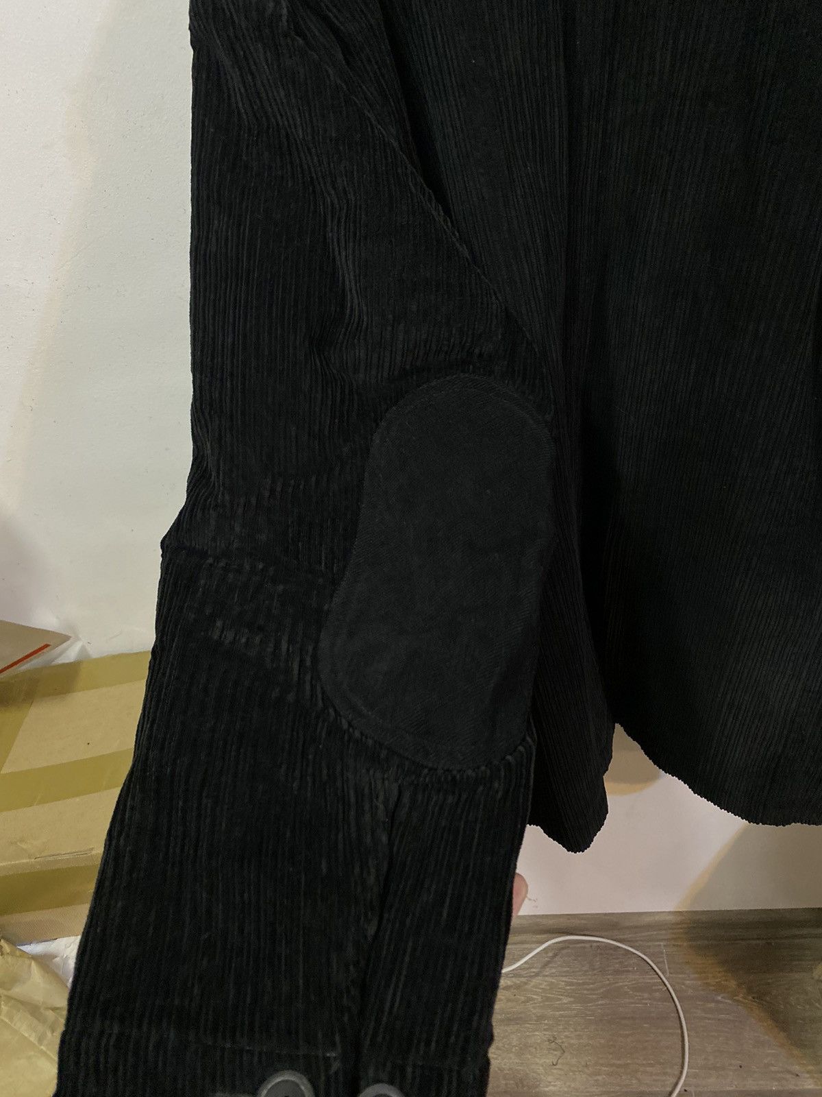 Yves Saint Laurent 90s Corduroy Black YSL Jacket Coat Warm Winter Parka Size US L / EU 52-54 / 3 - 11 Thumbnail
