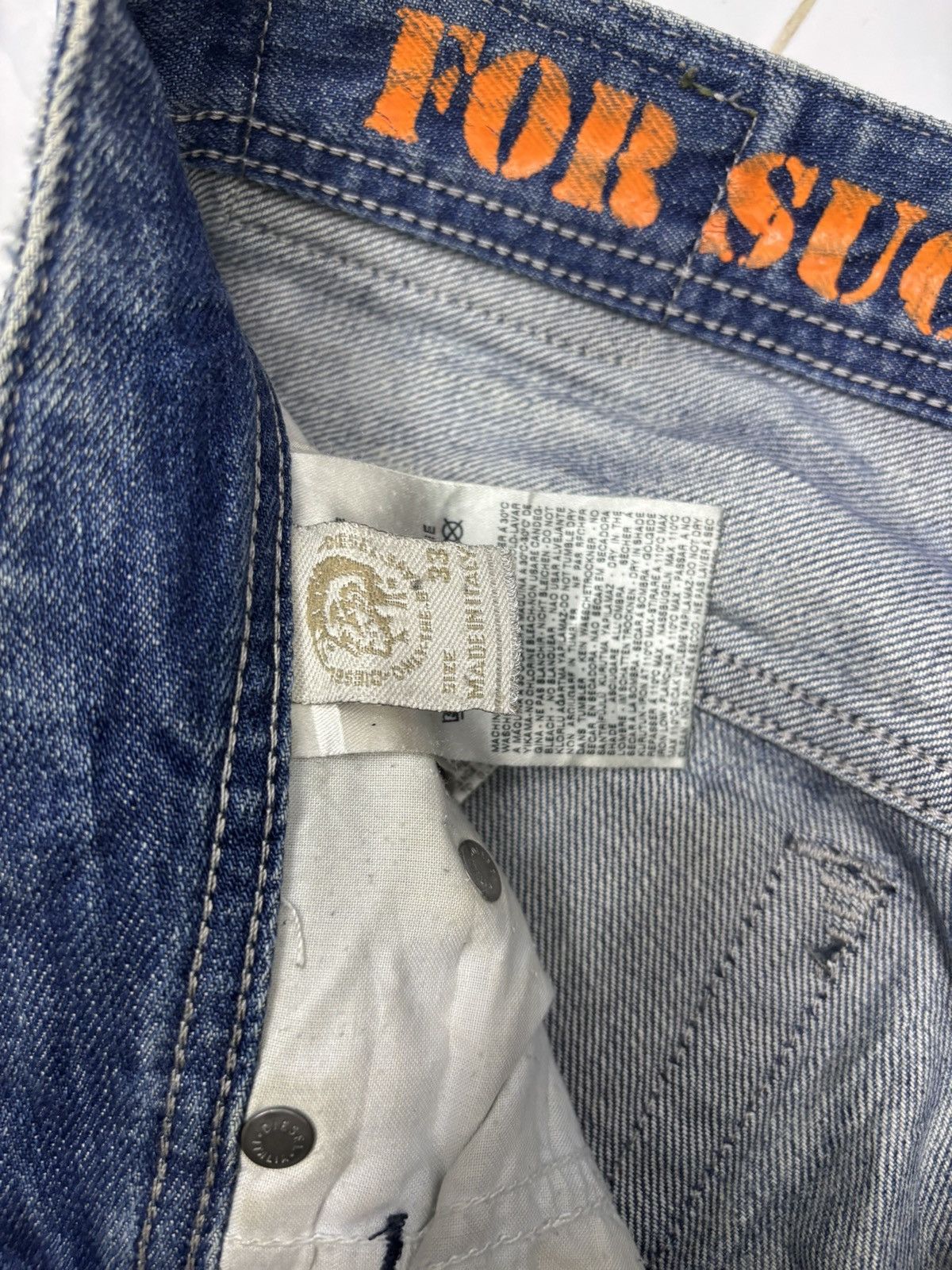 Diesel Diesel Rusty Thrashed Ripped Distressed Denim Jean Size US 36 / EU 52 - 14 Thumbnail