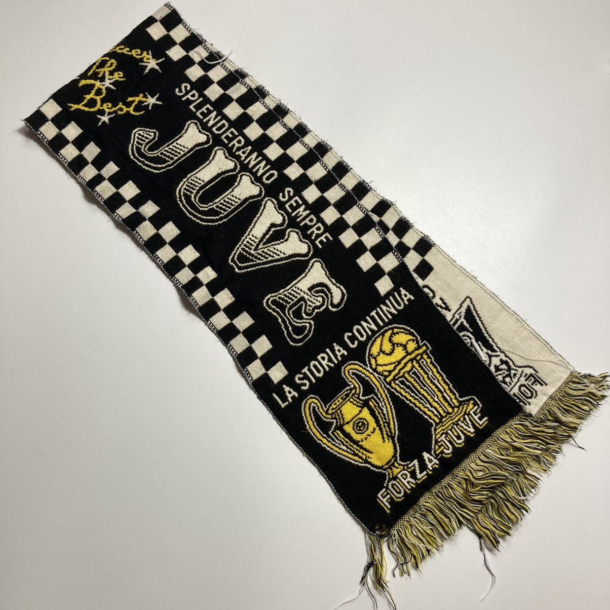 Vintage vintage juventus turin seria a italy soccer football scarf Size ONE SIZE - 2 Thumbnail