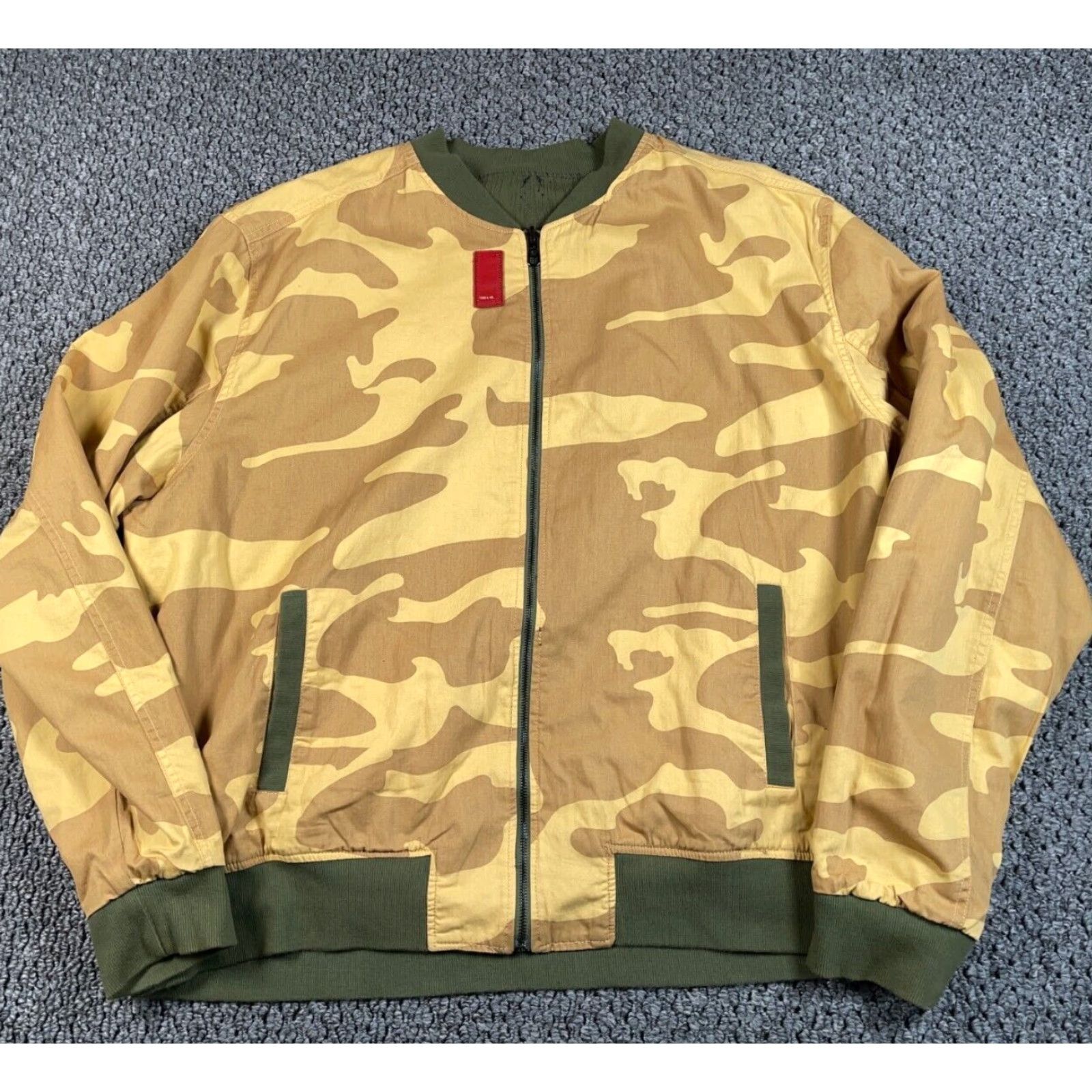 Olive AKOO Reversible Bomber Jacket Adult 4XL Camouflage Olive Green Embroidered Size US XXL / EU 58 / 5 - 3 Thumbnail
