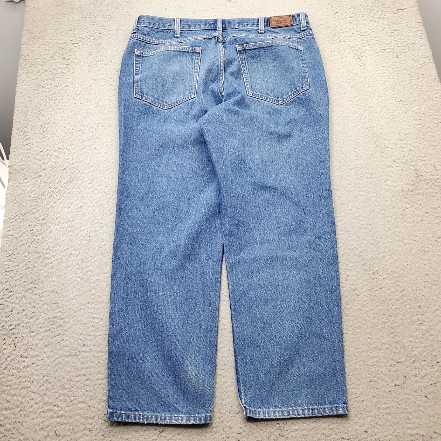 Vintage L.L. Bean Jeans Mens 38x29 Blue Denim Classic Fit Straight Leg Mens Size 38 Blue Denim 5-Pocket Design Vintage: No Size US 38 / EU 54 - 2 Thumbnail