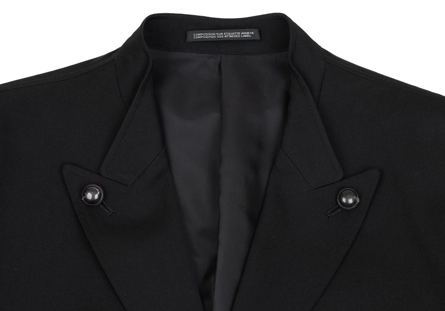 Yohji Yamamoto Yohji Yamamoto Wool Gabardine Jacket Black 3 Size US L / EU 52-54 / 3 - 3 Thumbnail