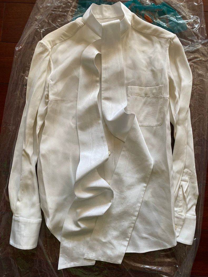 Thom Browne Thom Browne Silk Bow Tie Shirt - dmc Size US M / EU 48-50 / 2 - 1 Thumbnail
