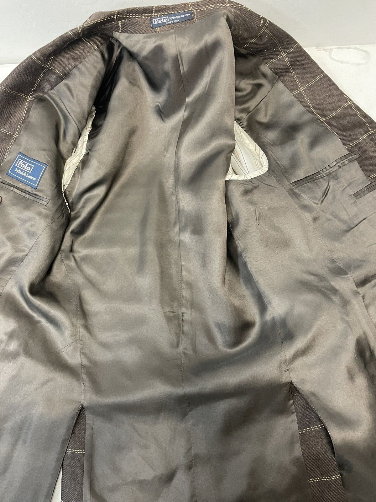 Polo Ralph Lauren × Vintage Windowpane Check Print Polo 2 Jacket Size 38R - 6 Thumbnail