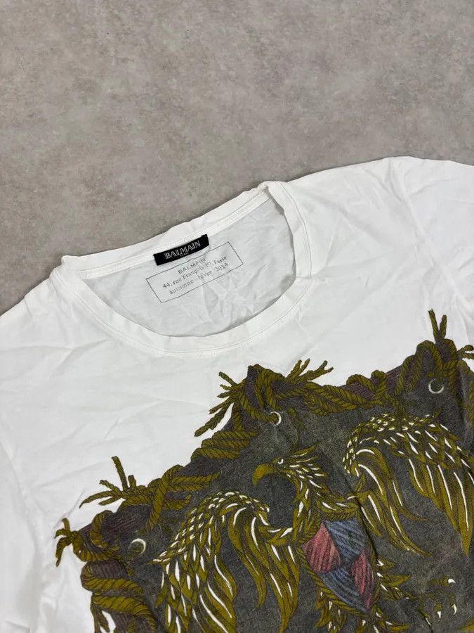 Balmain FW2014 Balmain White Eagle Blazon T-Shirt Size US S / EU 44-46 / 1 - 5 Thumbnail