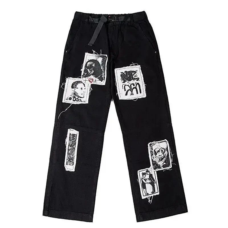 Japanese Brand Japanese style punk jeans with patches Size US 32 / EU 48 - 6 Thumbnail