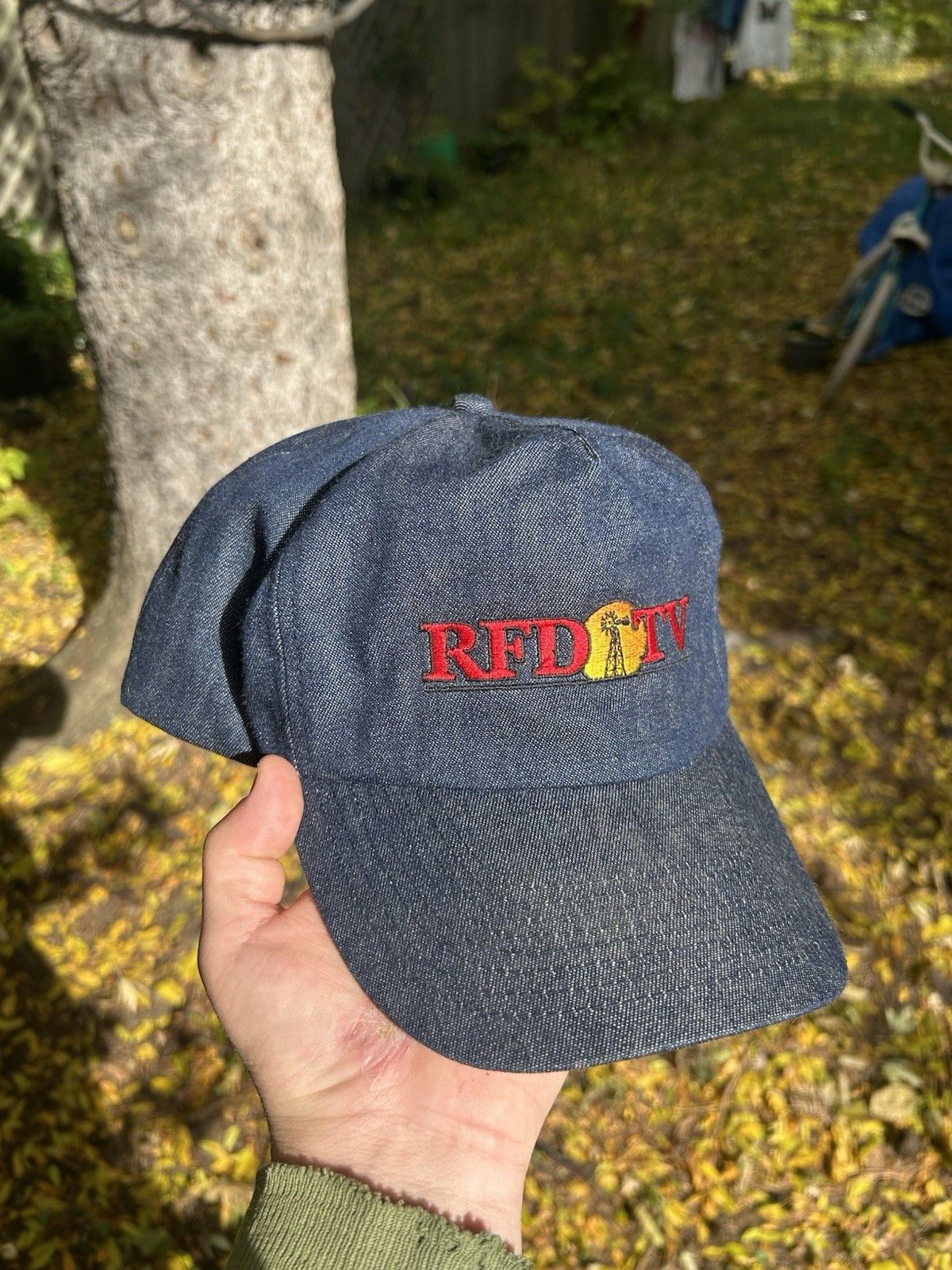 Vintage Vintage SnapBack hat RFD TV rural news denim Nebraska blue Size ONE SIZE - 1 Thumbnail
