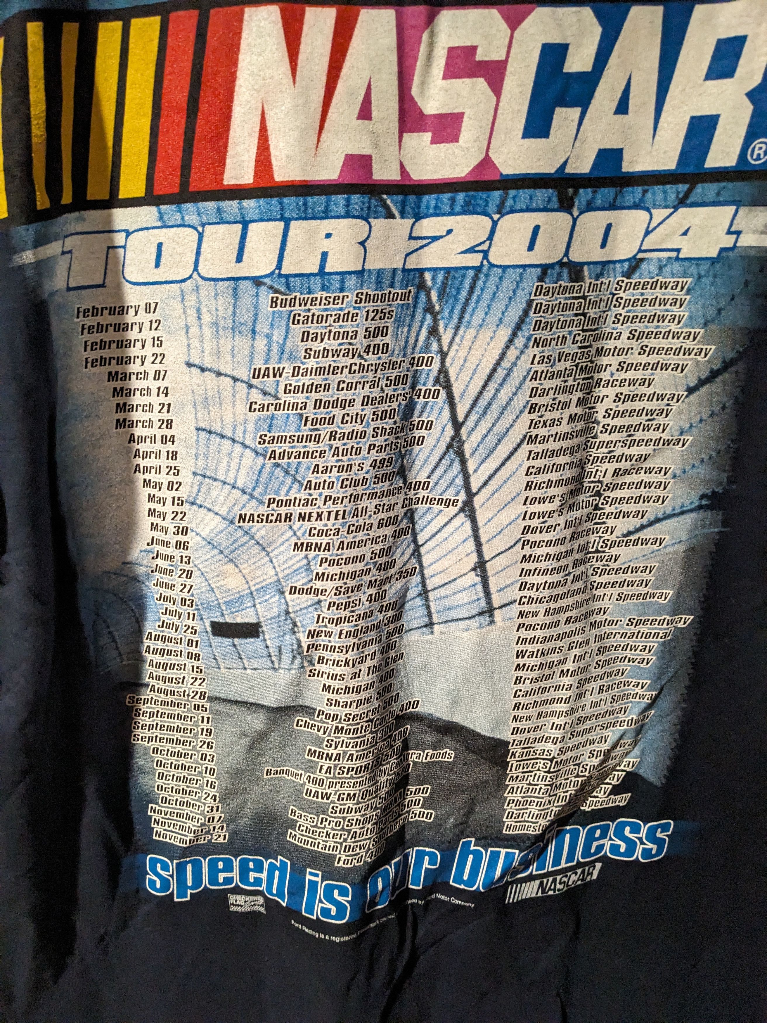 NASCAR × Vintage Vintage 2004 Ford Taurus Racing Nascar Blue Large T-Shirt Size US L / EU 52-54 / 3 - 5 Thumbnail