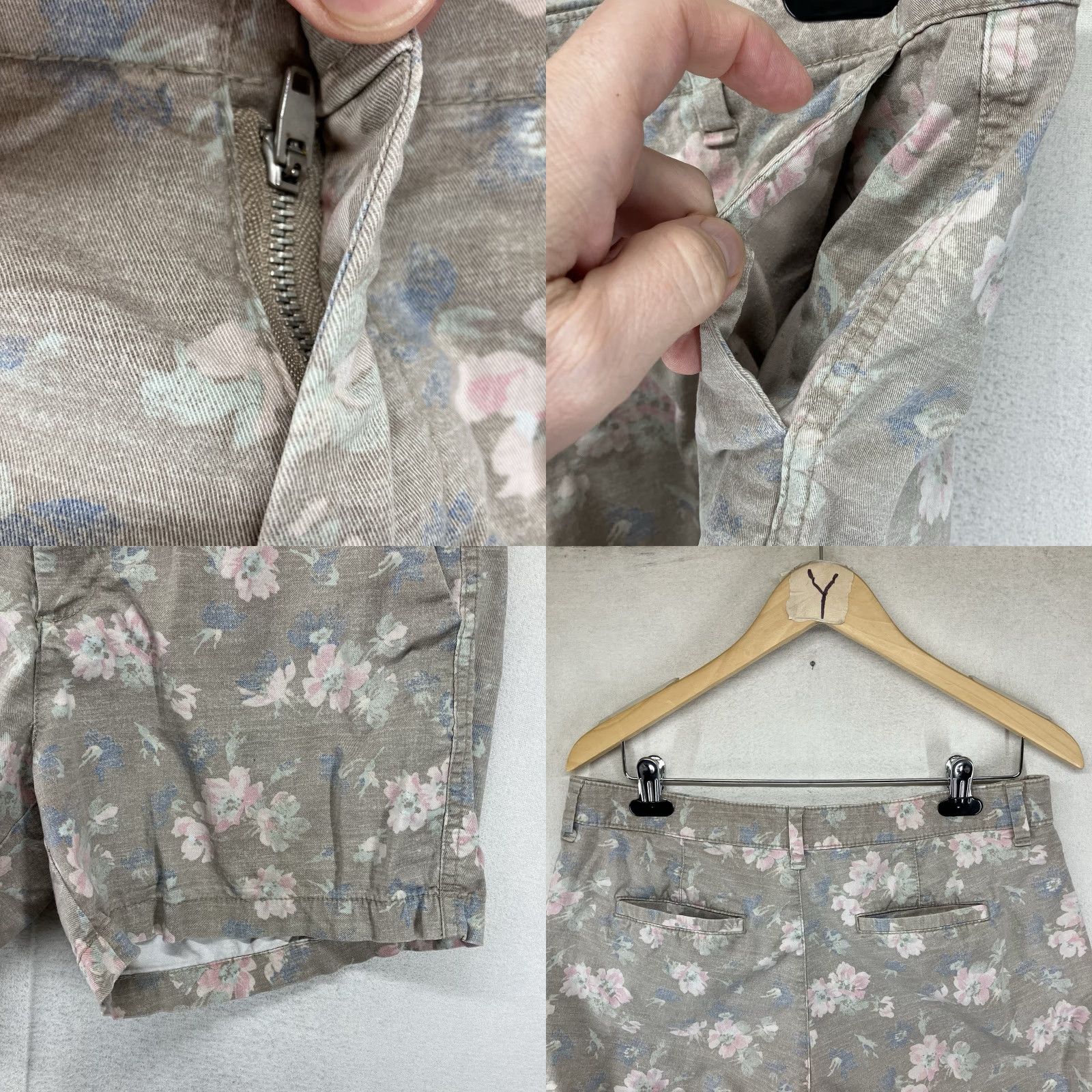 Gap Gap Women's Floral Chino Shorts Size 8 Multicolor Retro 90s Festival Casual Summer Size 30" / US 8 / IT 44 - 8 Thumbnail