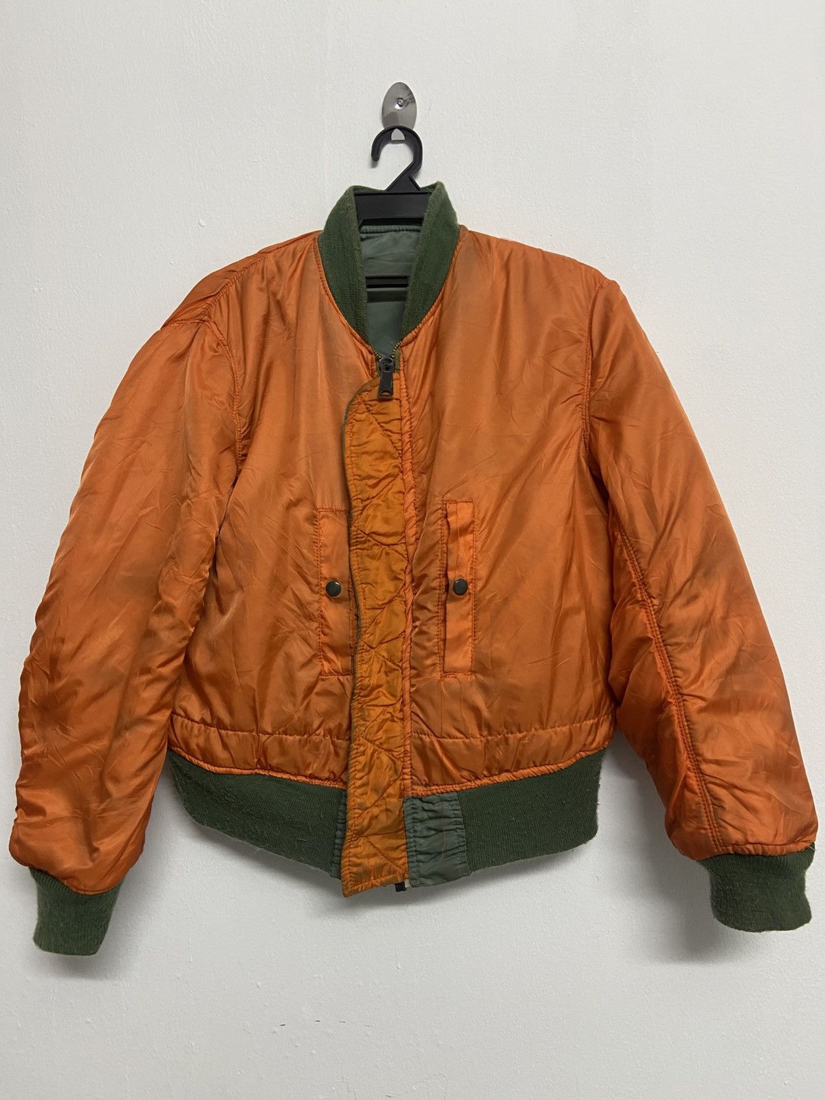 Alpha Industries Vintage 70s Alpha Industries MA1 Flight Bomber Jacket Size US M / EU 48-50 / 2 - 6 Thumbnail